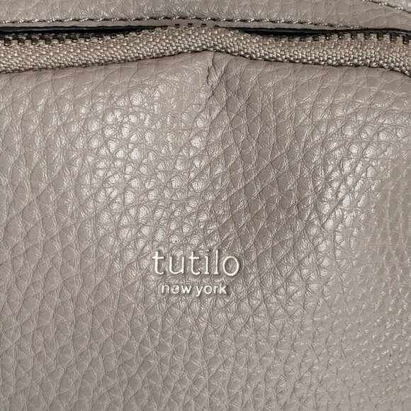 Tutilo‎ Medium Backpack Gray Taupe Multiple Pockets Pebbled Finish Zip Strap main image 14